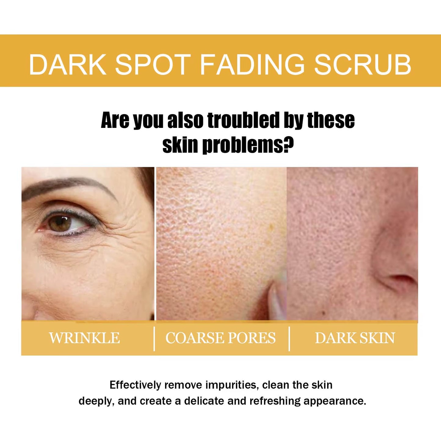 2Pcs Turmeric Exfoliating Cream Facial Cleansing Scrub Remove Aging Cuticle Firm Skin Deep Clean Pores Organic Facial Care Cream