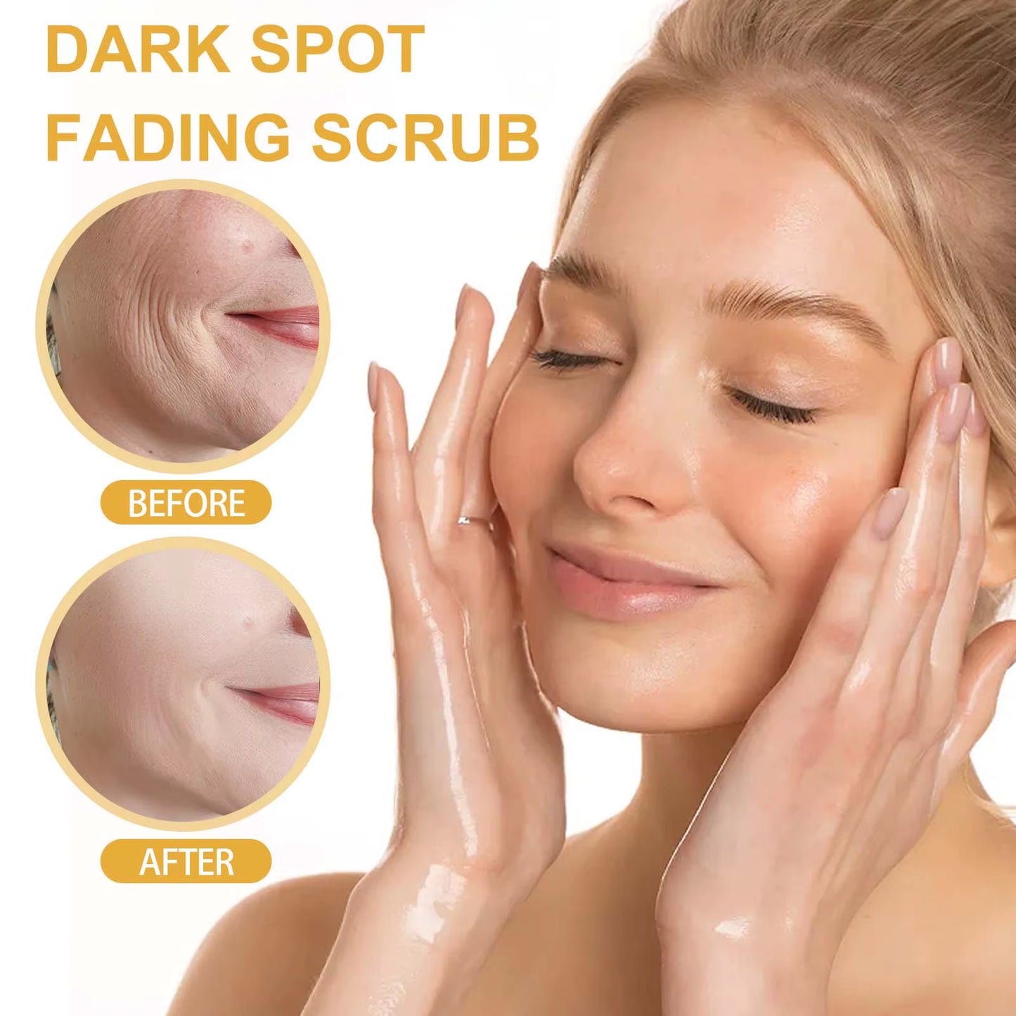 2Pcs Turmeric Exfoliating Cream Facial Cleansing Scrub Remove Aging Cuticle Firm Skin Deep Clean Pores Organic Facial Care Cream