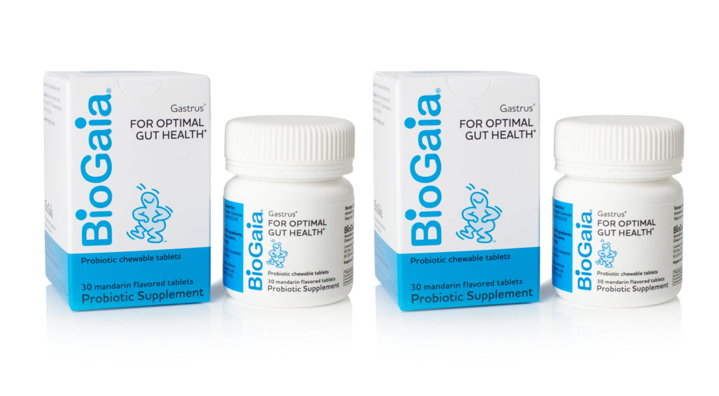 BioGaia Gastrus Gut Health Probiotic | Eases Abdominal Discomfort, Gas & Bloating | Promotes Regularity & a Healthy Gut | Contributes to a Balanced Microbiome | Backed by 30 Years of Research