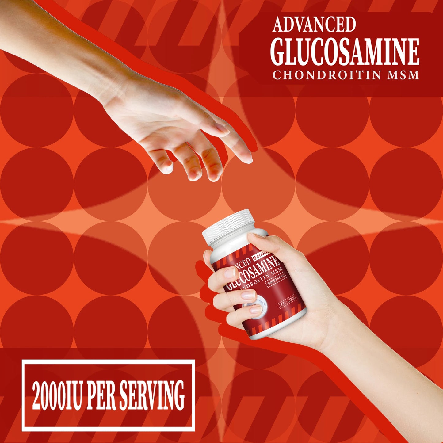 Advanced Glucosamine Chondroitin MSM - Supports Joint, Bone, and Cartilage Health, Enhances Joint Flexibility - 120 Capsules