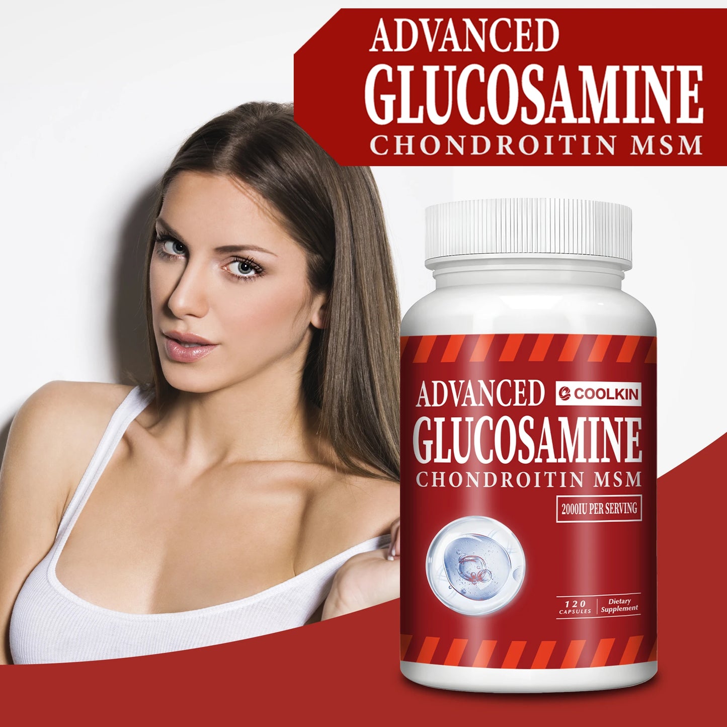 Advanced Glucosamine Chondroitin MSM - Supports Joint, Bone, and Cartilage Health, Enhances Joint Flexibility - 120 Capsules