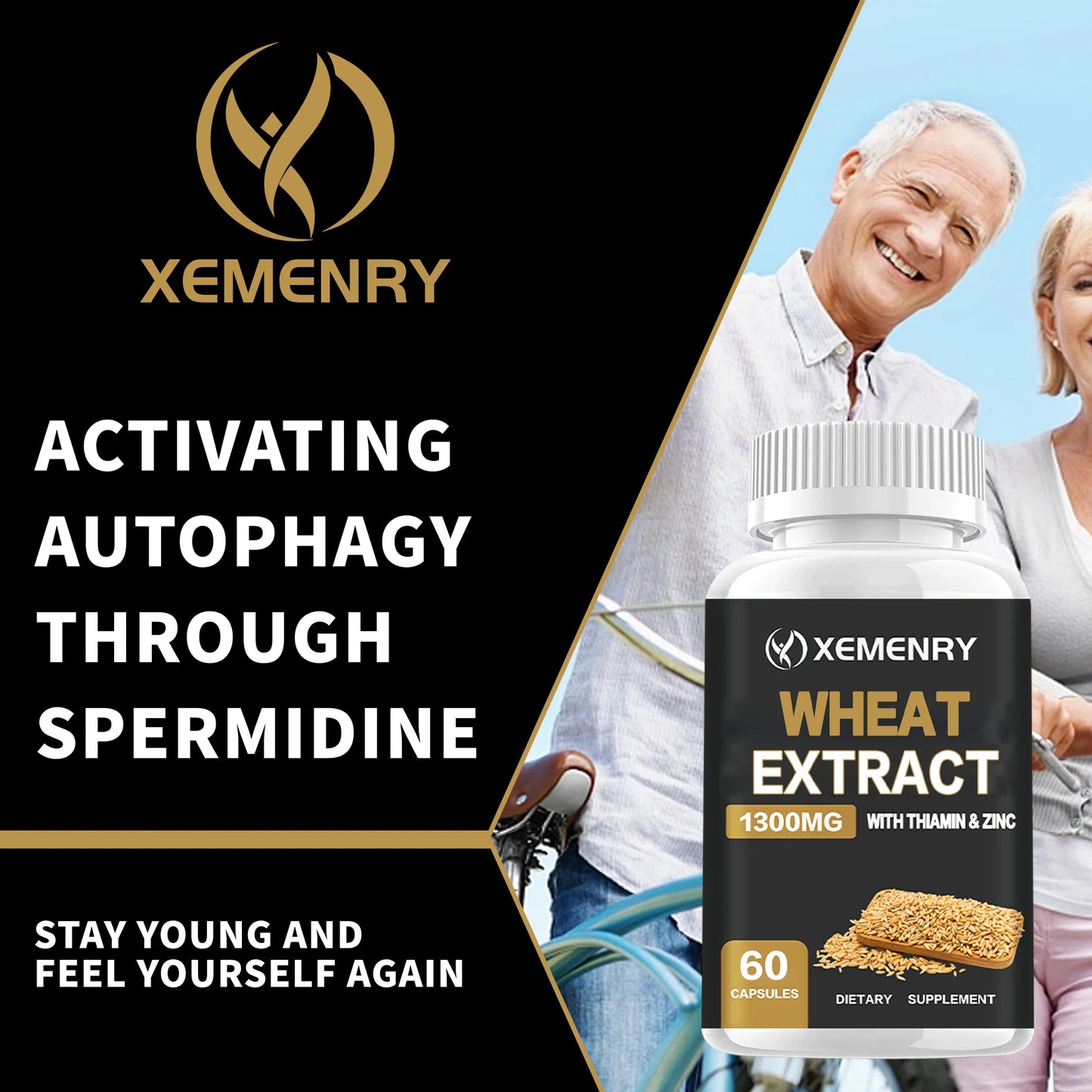 Fermented Wheat Germ Extract - Healthy Aging, Antioxidant, Immune Support - 60 Capsules