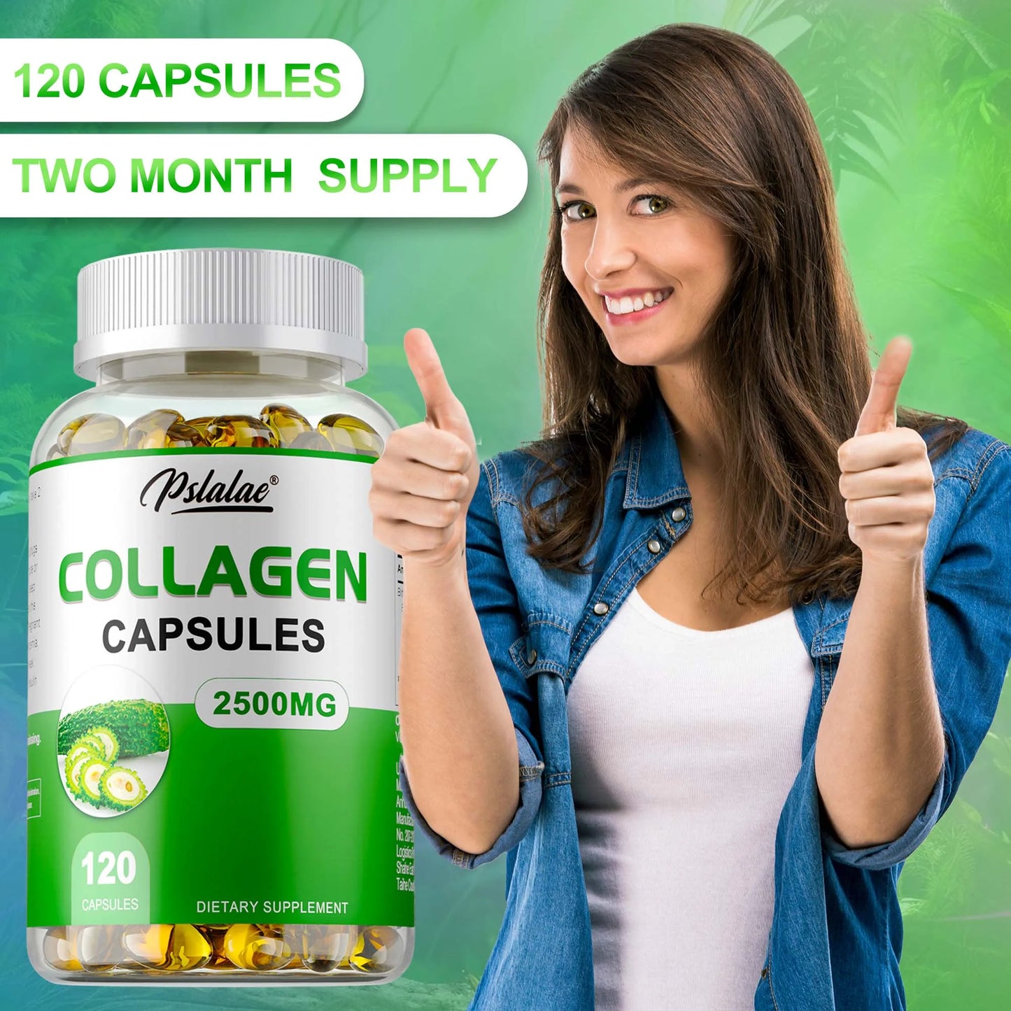 Collagen - With Bitter Melon Extract To Promote Weight Management, Reduce Body Anxiety - 120 Capsules