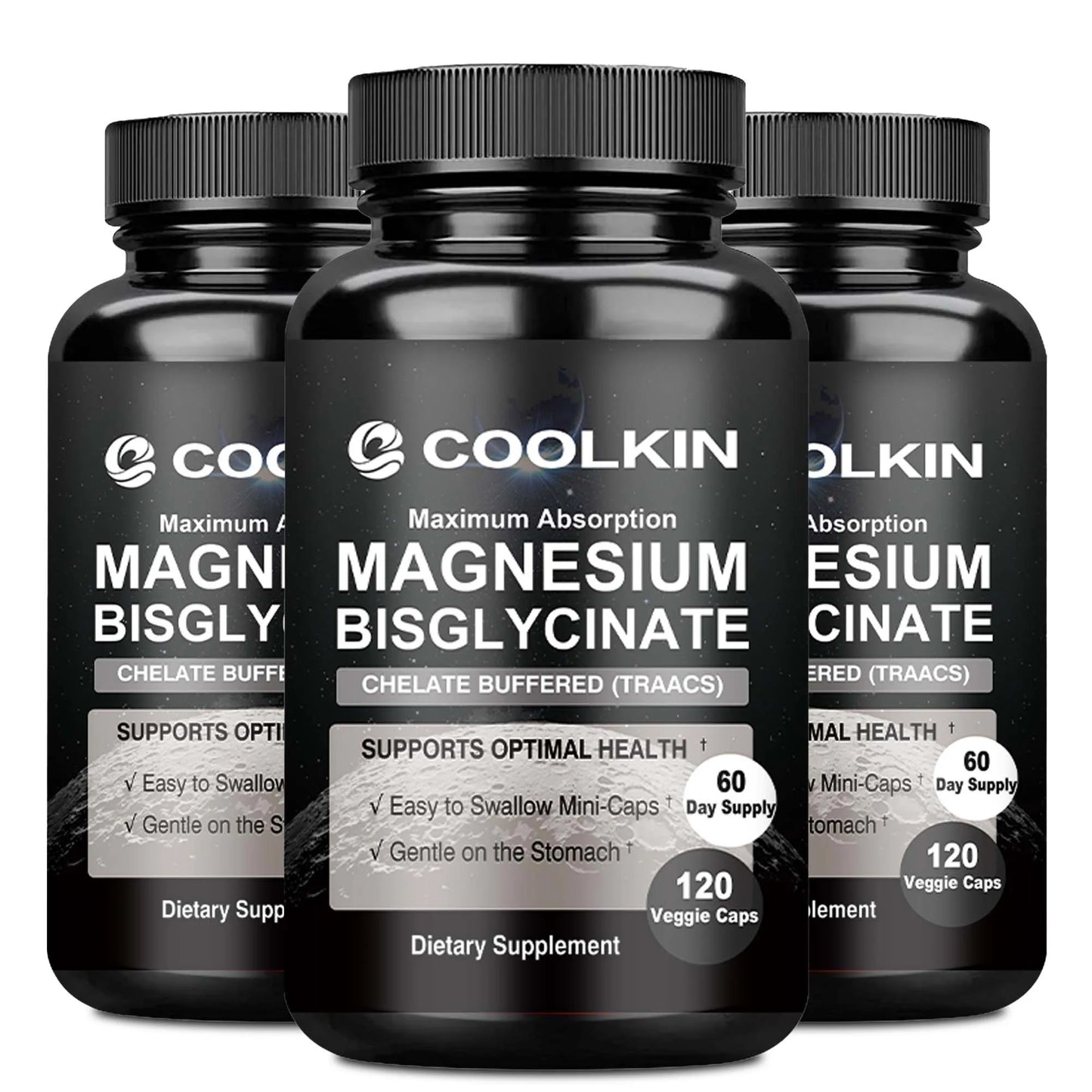 Magnesium Bisglycinate - Provides Energy, Heart, Muscle, Bone and Joint Support, and Boosts Metabolism - 120 Capsules
