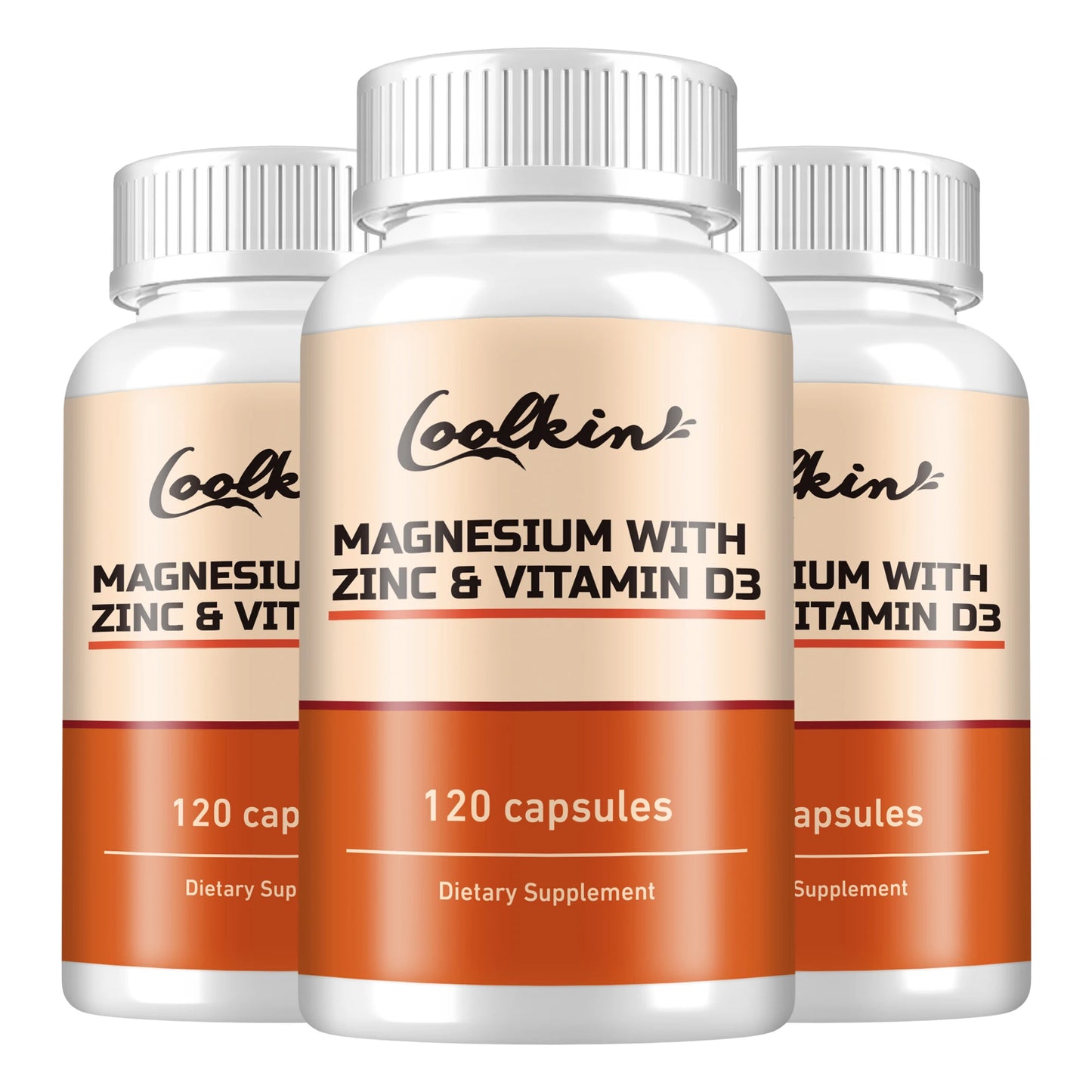 Magnesium with Zinc & Vitamin D3 - for Sleep, Bone, Heart, Immune Support, Relieve Stress and Improve Mood - 120 Capsules