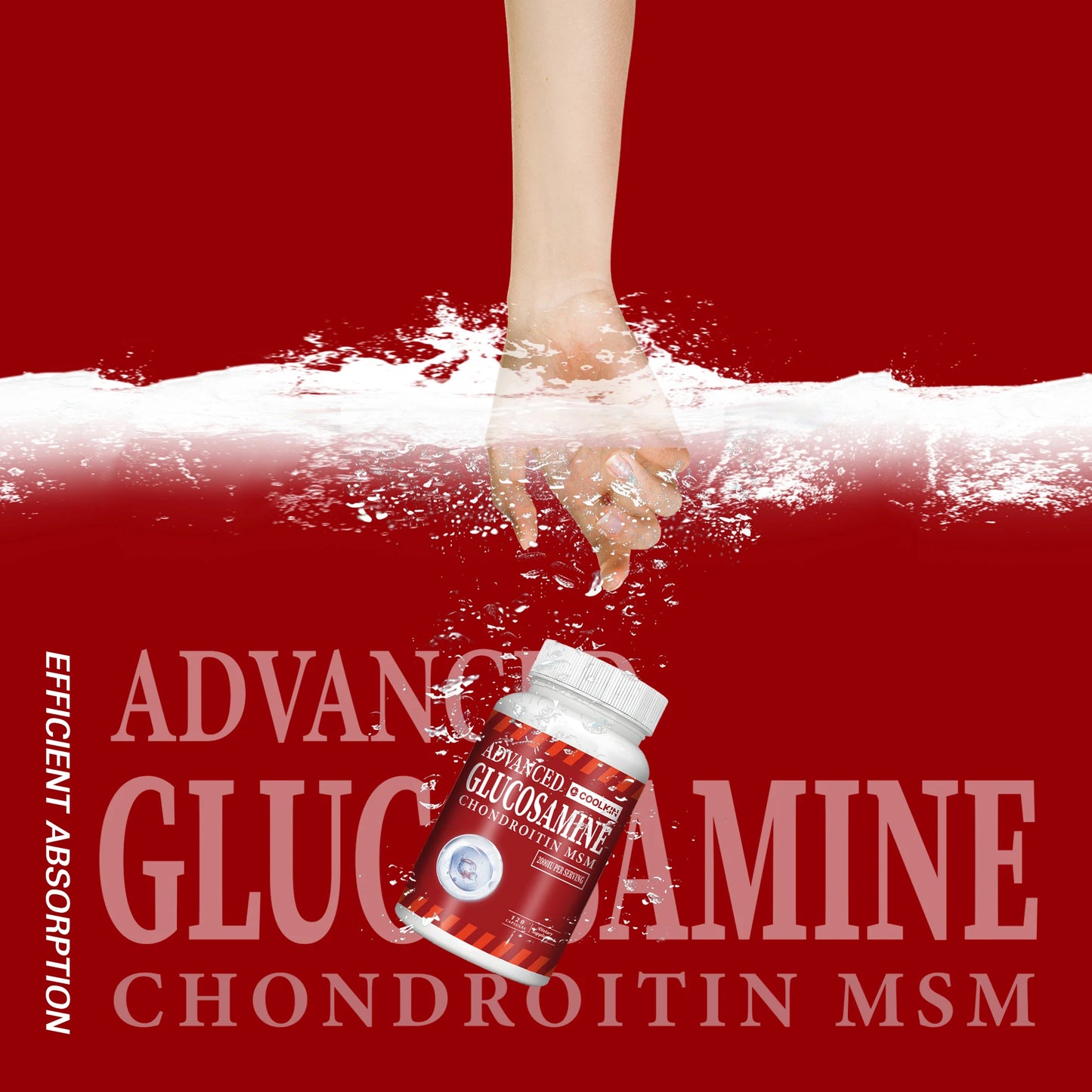 Advanced Glucosamine Chondroitin MSM - Supports Joint, Bone, and Cartilage Health, Enhances Joint Flexibility - 120 Capsules