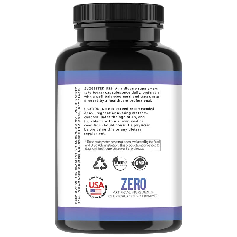 Magnesium, Zinc & Vitamin B6, High Potency Supplement, Supports Bone & Immune Health, All Natural Antioxidants, 120 Capsules