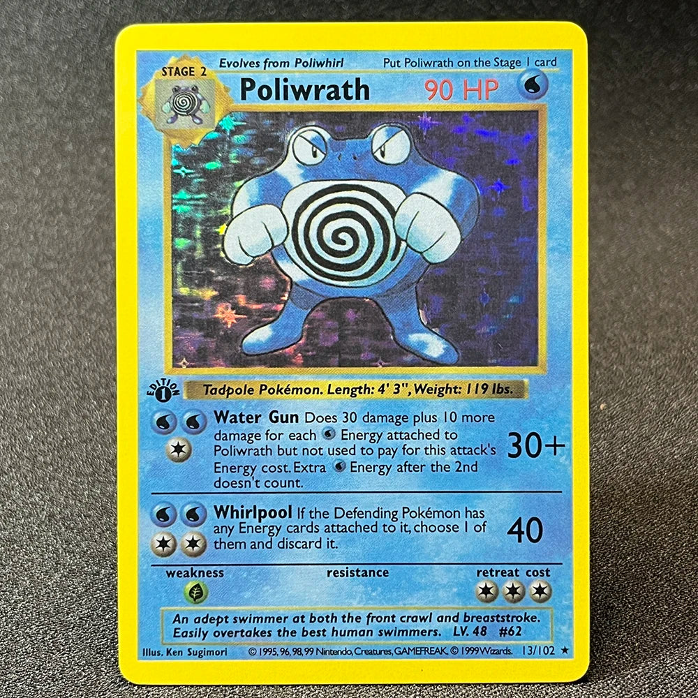 PKM Foil Cards Charizard Blastoise Venusaur Alakazam Mewtwo Zapdos Raichu 1996 1st Edition Game Collection PTCG Proxy Cards