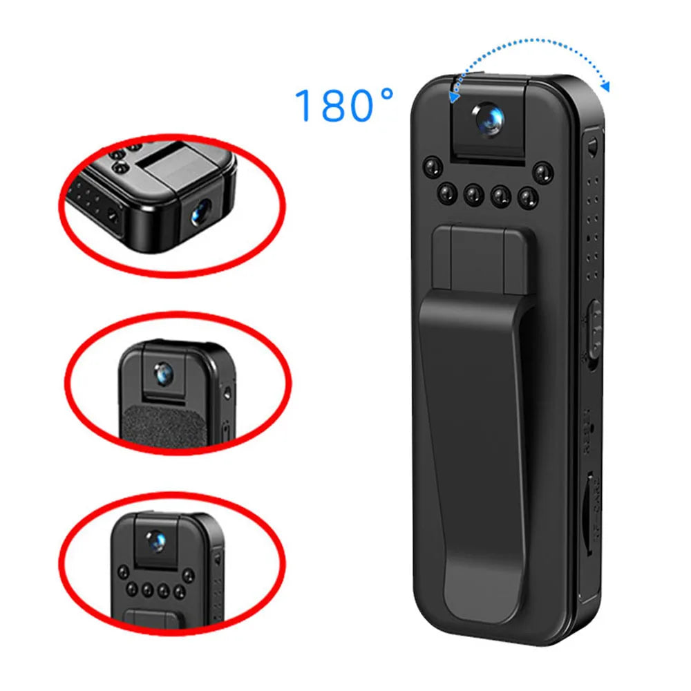 HD Mini Camera Portable Small Digital Video Recorder Police BodyCam Infrared Night Vision Miniature Camcorder