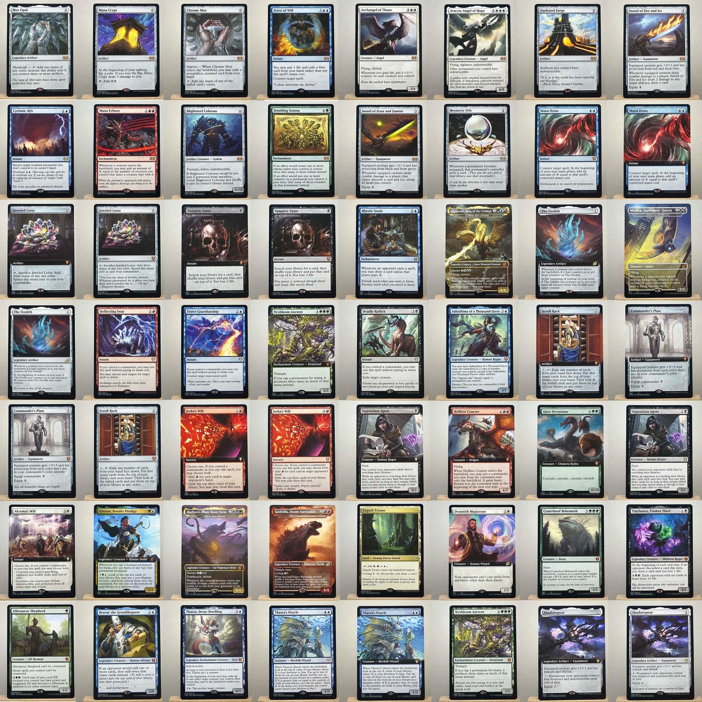 Whole Set TCG Cards for Home Play Proxy magical power9 beta fetch lands VMA dual shock land The One Ring gathering Sol Ring
