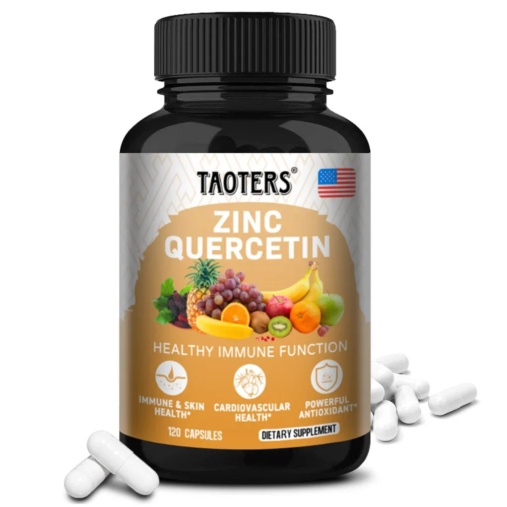Quercetin Antioxidant Supplements Lung Support Cardiovascular Skin Health Immune Function Anti-Inflammatory Beauty & Health Zinc