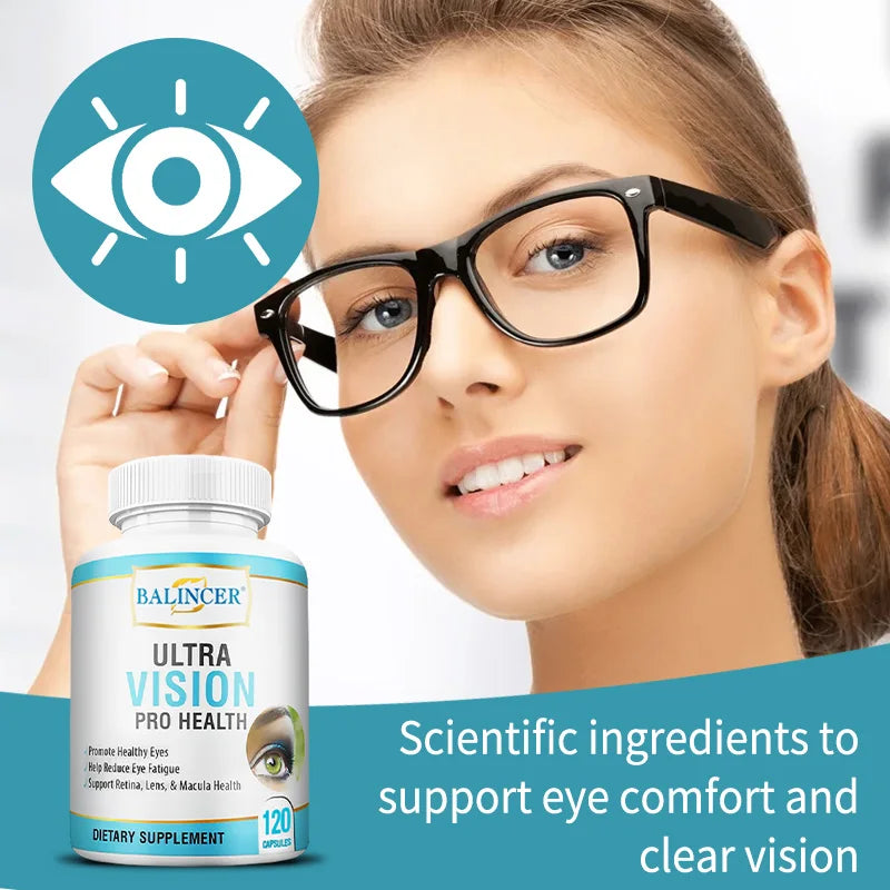 Eye Care Supplement - Contains Lutein, Zinc, Vitamin A antioxidants to help protect eyes and relieve symptoms of fatigue