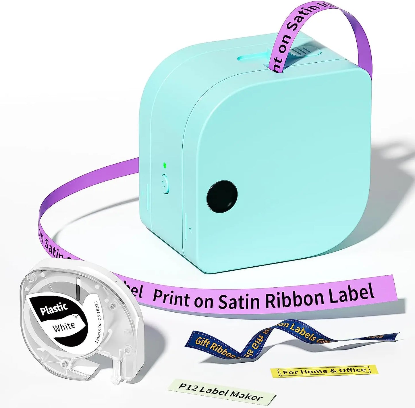 Phomemo P12 Label Maker with Tape Mini Label Font Sticker Maker for Home Office Portable Bluetooth Label Printer Color Printing