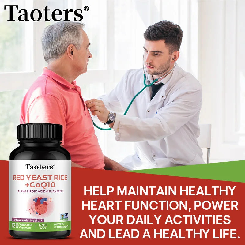 Red Yeast Rice Extract, Containing Coenzyme Q10, Has Antioxidant Effects, Supports Heart Health, and Balances Blood Pressure