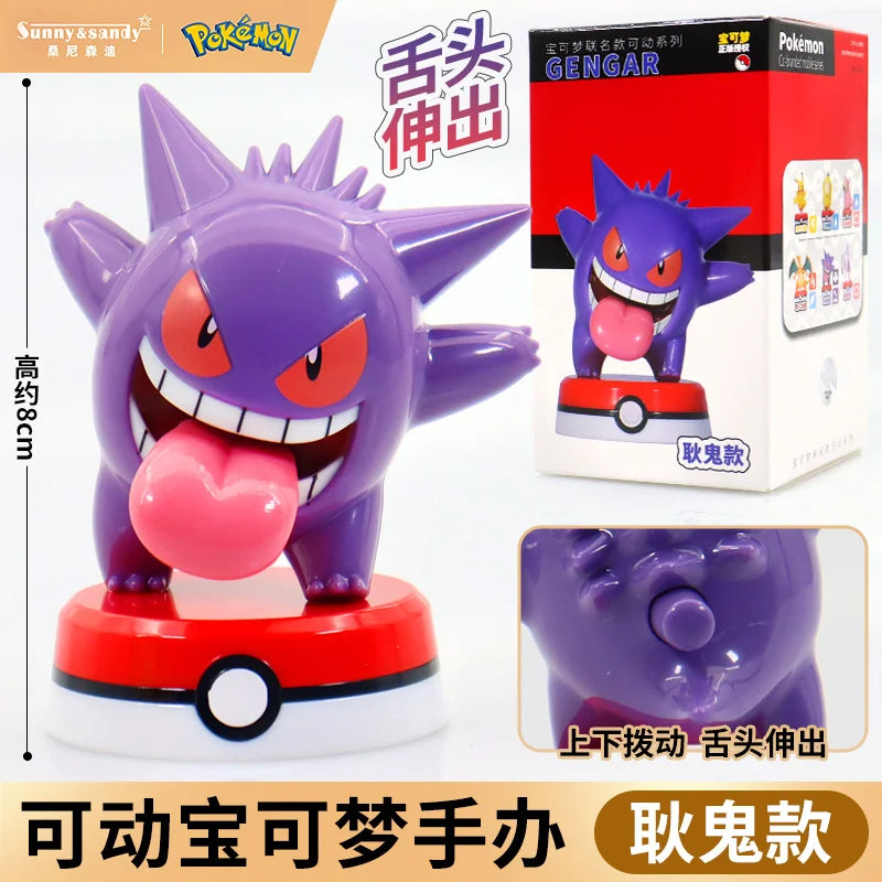 Pokemon Model Kit Anime Characters Figure Gengar Pikachu Charizard Slowpoke Mewtwo Series Car Interior Hand Position Toys Gifts