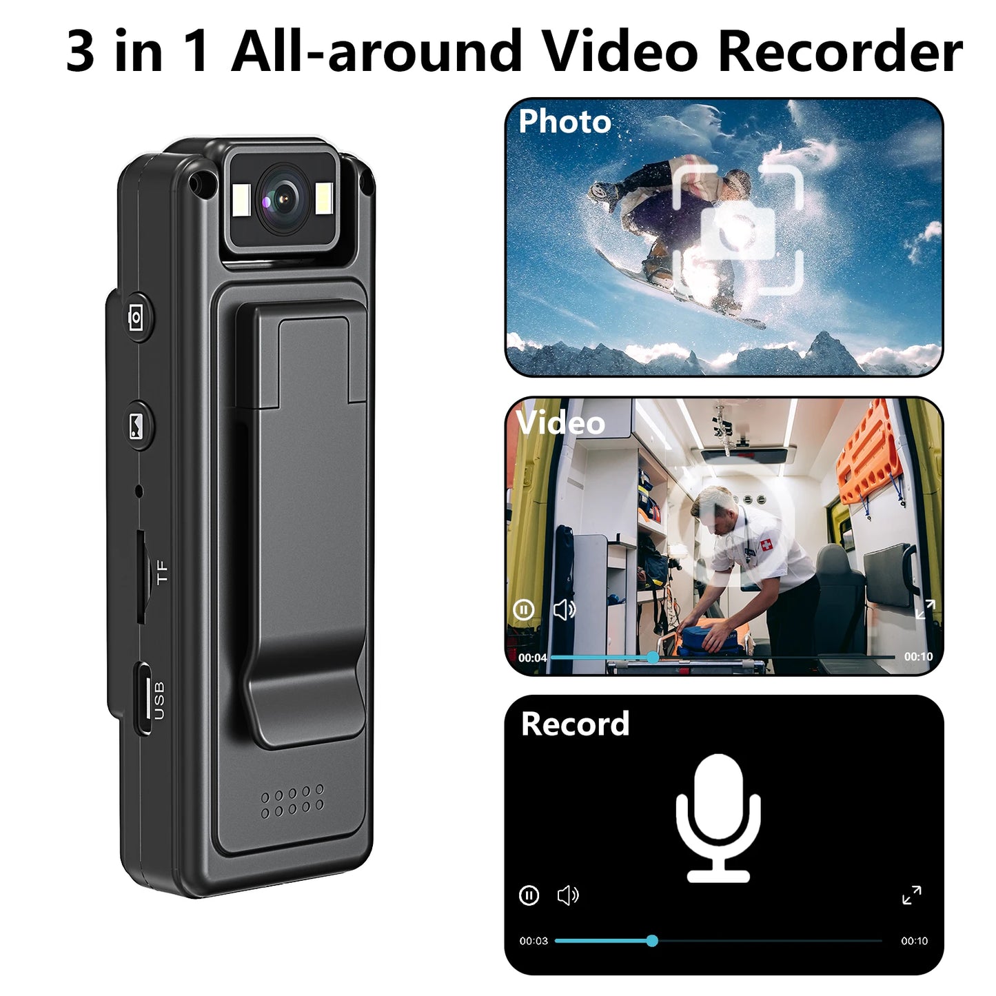 JOZUZE L12 Wifi Mini Camera 1080P Portable Digital Video Recorder Worn Police Small Body Cam Night Vision DV Miniature Camcorde