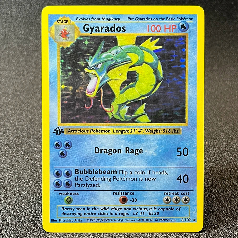 PKM Foil Cards Charizard Blastoise Venusaur Alakazam Mewtwo Zapdos Raichu 1996 1st Edition Game Collection PTCG Proxy Cards