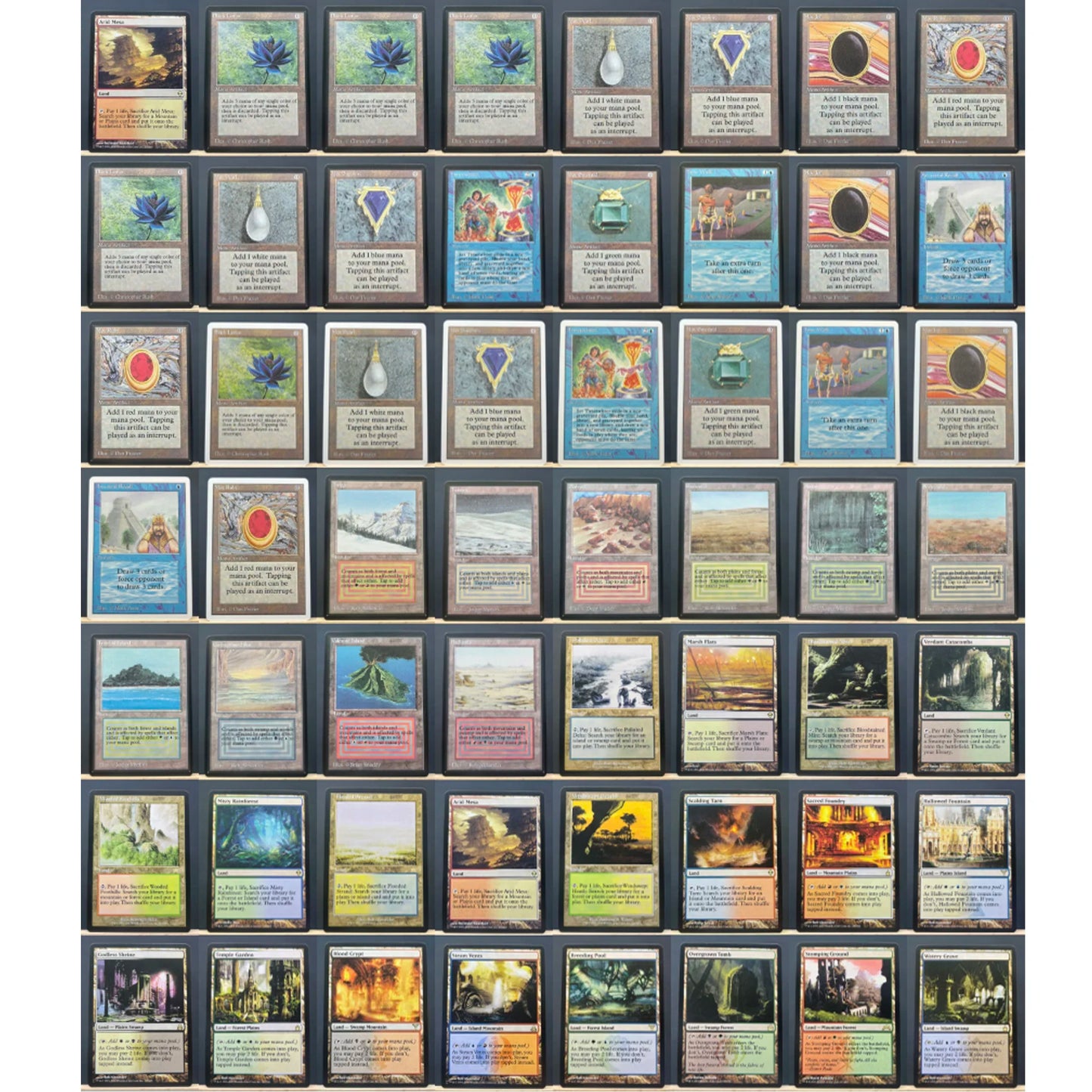 Whole Set TCG Cards for Home Play Proxy magical power9 beta fetch lands VMA dual shock land The One Ring gathering Sol Ring