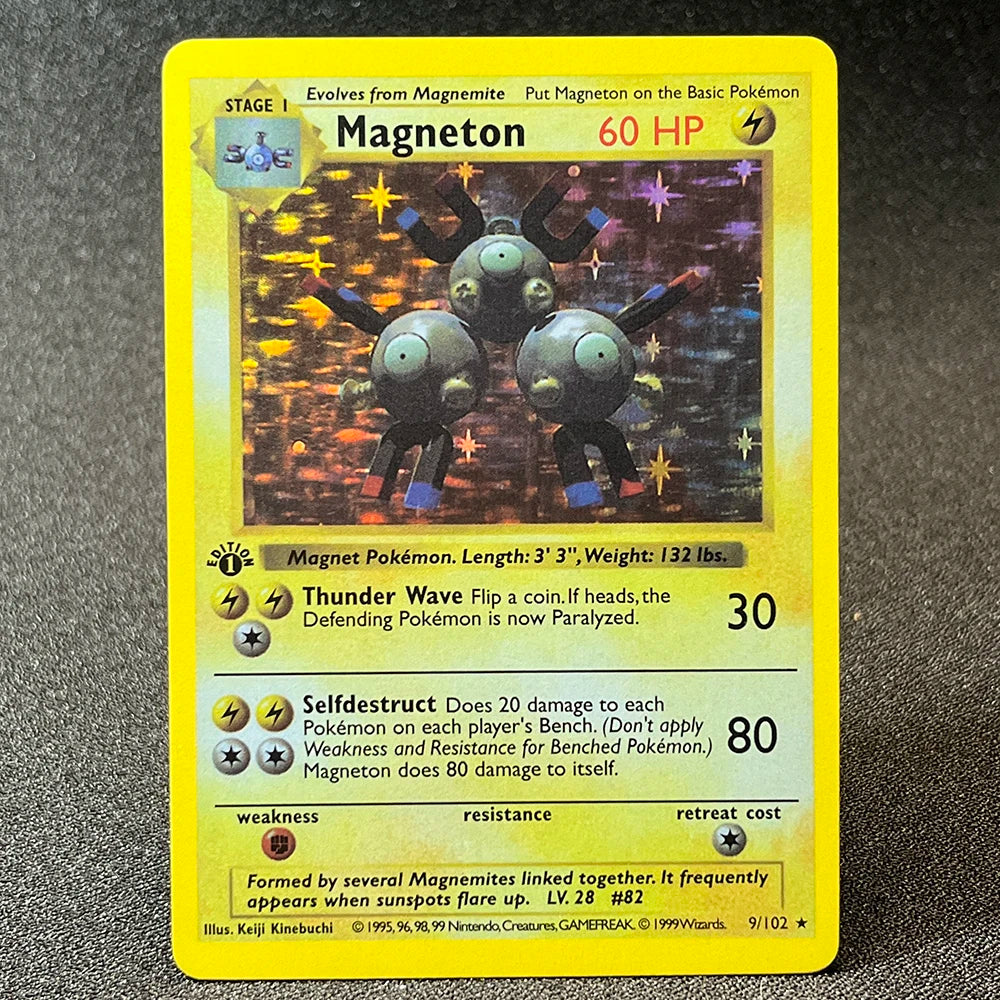 PKM Foil Cards Charizard Blastoise Venusaur Alakazam Mewtwo Zapdos Raichu 1996 1st Edition Game Collection PTCG Proxy Cards