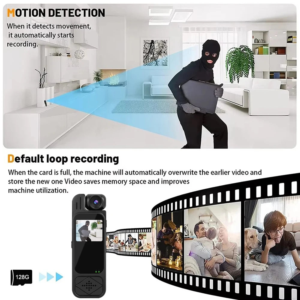 HD 1080P Mini Camera Portable Digital Video Recorder Worn Police Small Body Cam Infrared Night Vision Sports DV Camcorders
