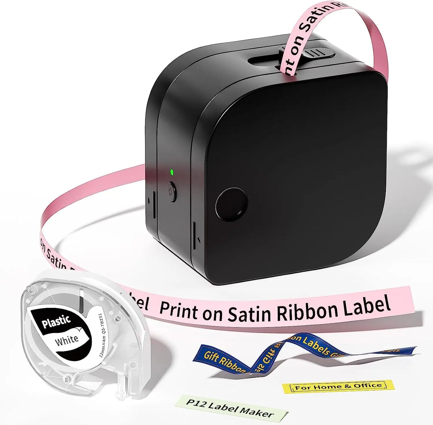 Phomemo P12 Label Maker with Tape Mini Label Font Sticker Maker for Home Office Portable Bluetooth Label Printer Color Printing