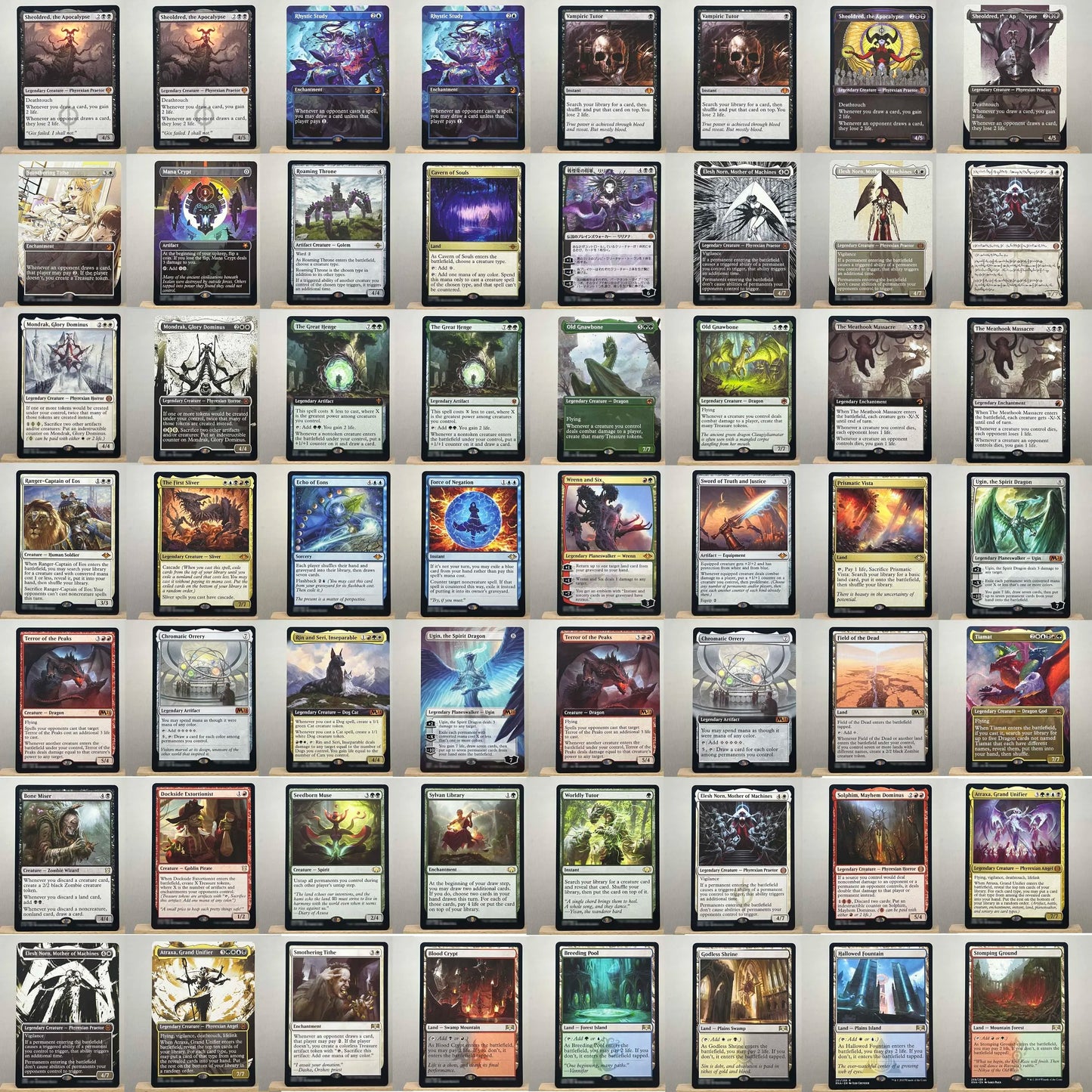 Whole Set TCG Cards for Home Play Proxy magical power9 beta fetch lands VMA dual shock land The One Ring gathering Sol Ring