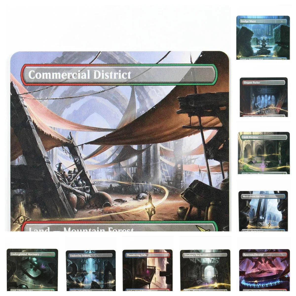 Holo/Foil Dual Lands borderless (MKM) TCG Magical proxy Cards Black Game Top Quality Gathering Board Game Trading Cards proxy