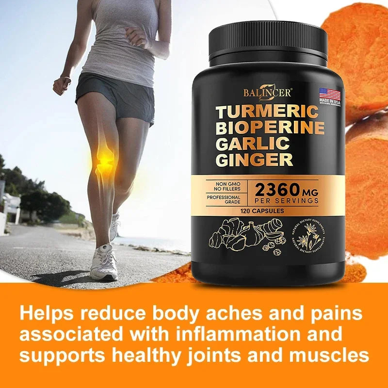 Turmeric Extract - Supports Rapid Vitamin Absorption and Anti-Inflammatory, Joint Muscle, Immune, Digestive Health, 120 Capsules