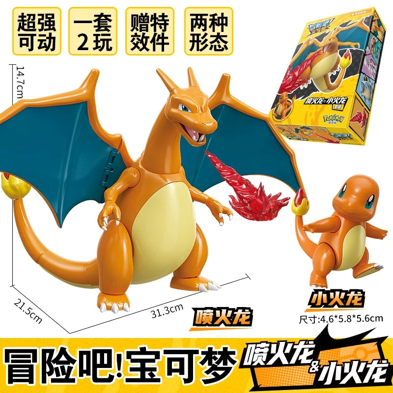 10pcs Keeppley Building Block Pokemon Pikachu Blastoise Greninja Charizard Venusaur Mewtwo Assembly Model Anime Doll Kids Toys