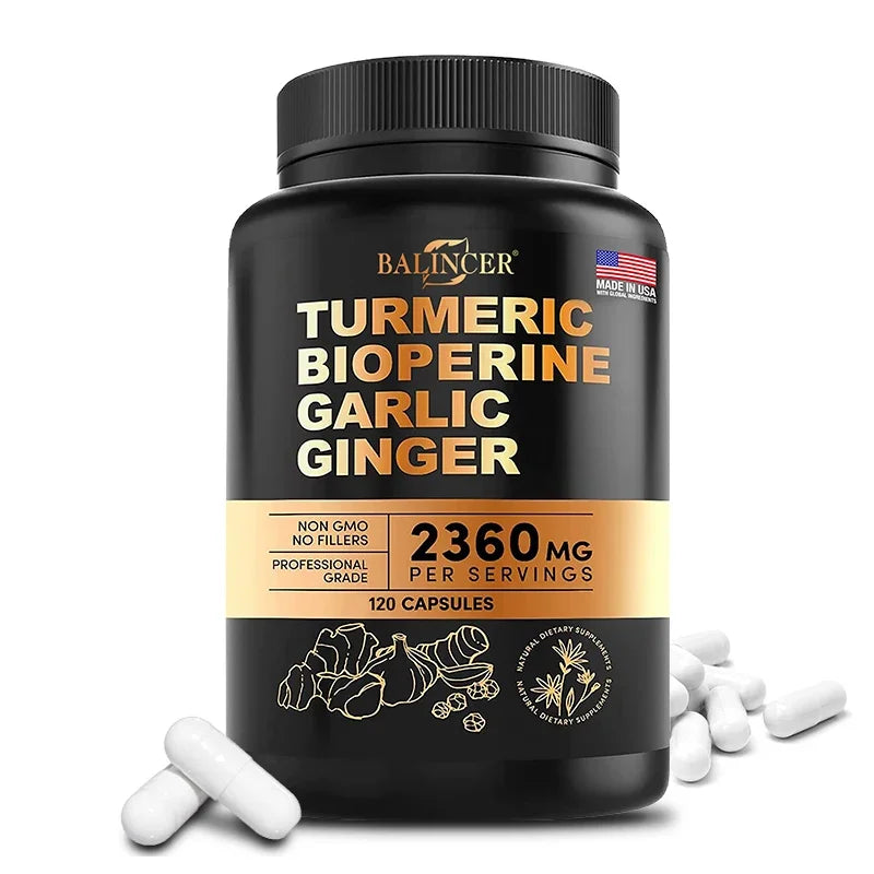 Turmeric Extract - Supports Rapid Vitamin Absorption and Anti-Inflammatory, Joint Muscle, Immune, Digestive Health, 120 Capsules