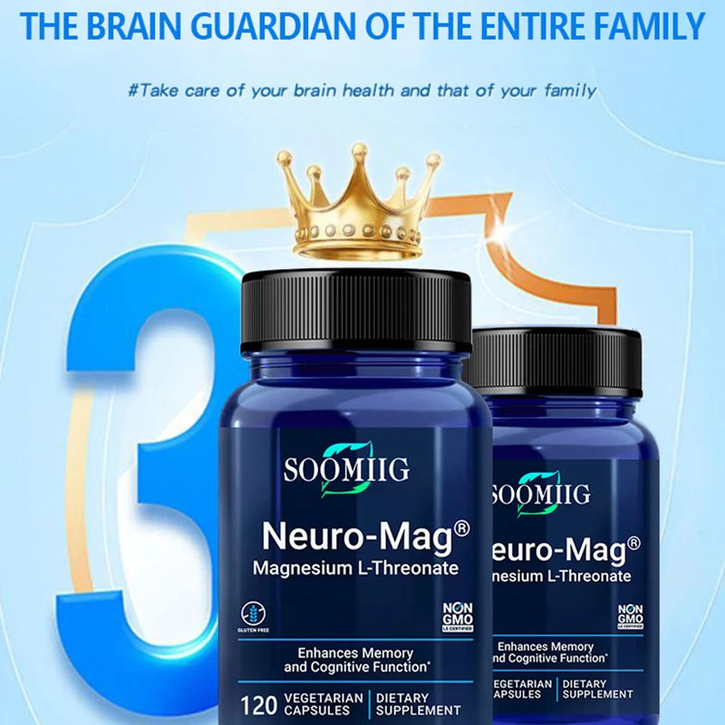 Magnesium Threonate promotes magnesium absorption to support brain health, memory and overall cognitive function