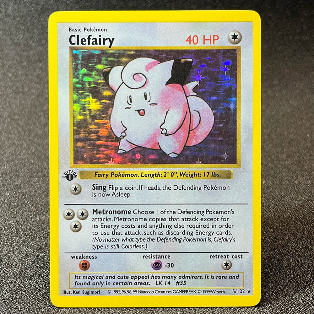 PKM Foil Cards Charizard Blastoise Venusaur Alakazam Mewtwo Zapdos Raichu 1996 1st Edition Game Collection PTCG Proxy Cards
