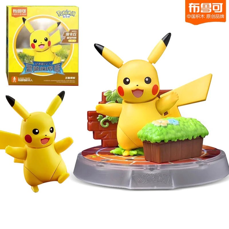 Original Blokees Pokemon Pikachu Eevee Charmander Charizard Greninja Meowscarada Ceruledge Cartoon Characters Building Block Toy