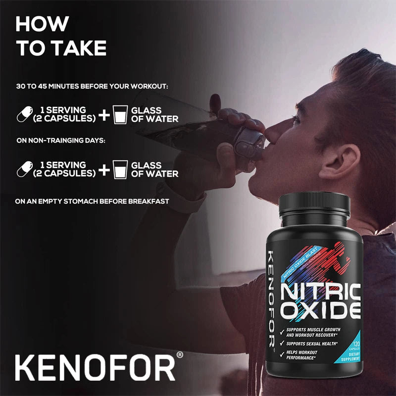 Energy Booster - Supports High Intensity Workouts, Muscle Growth and Recovery, Improves Workout Performance, 120 Capsules