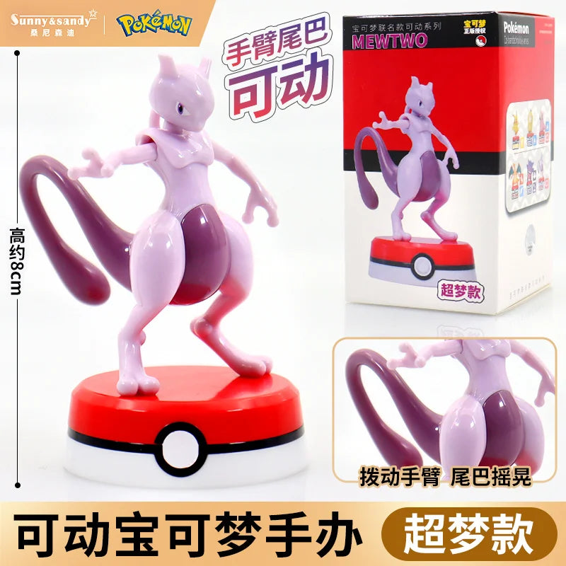 Pokemon Model Kit Anime Characters Figure Gengar Pikachu Charizard Slowpoke Mewtwo Series Car Interior Hand Position Toys Gifts