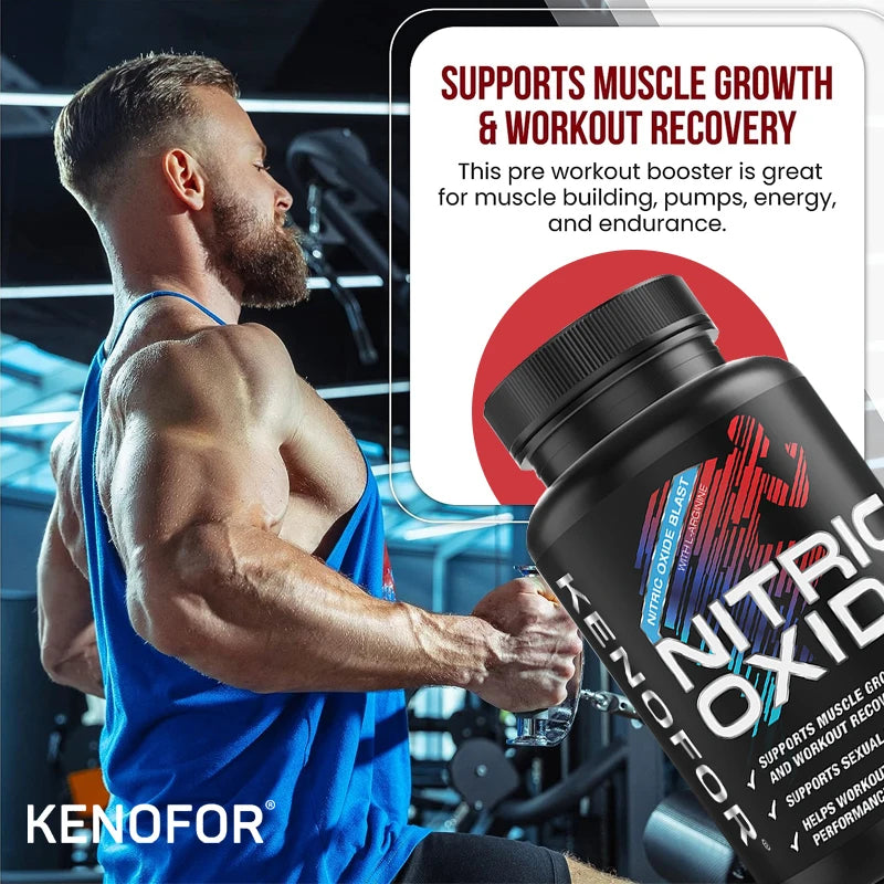 Energy Booster - Supports High Intensity Workouts, Muscle Growth and Recovery, Improves Workout Performance, 120 Capsules