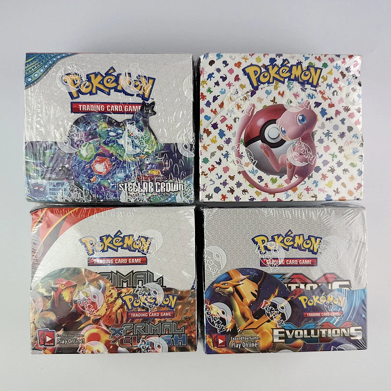 360 Card Boxed Sets - Pokémon | 151 - Evolutions -Scarlet Violet - XY - Booster Box Collectible Trading Card Game for kids