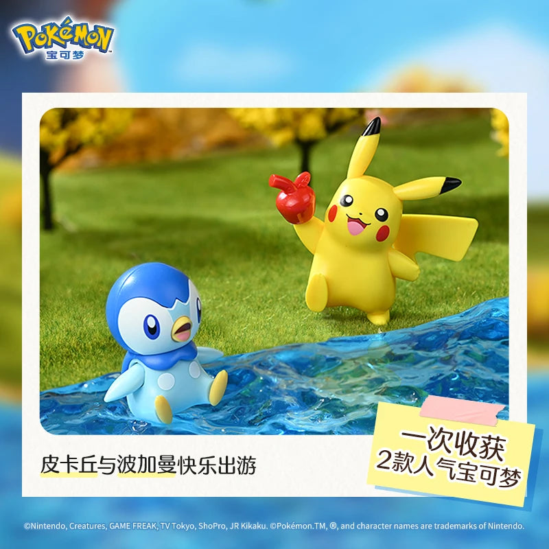 Pokemon Pet Elf Pikachu Psyduck Sunflora Slowpoke Action Figure Assembled Model Keeppley Building Block Toys Kids Festival Gifts