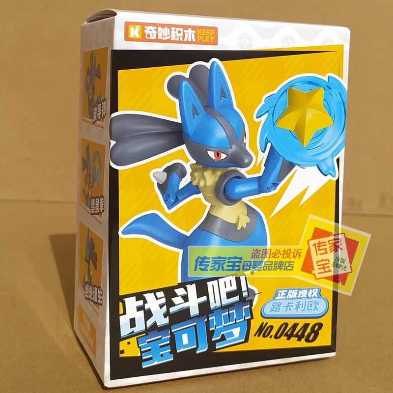 10pcs Keeppley Building Block Pokemon Pikachu Blastoise Greninja Charizard Venusaur Mewtwo Assembly Model Anime Doll Kids Toys
