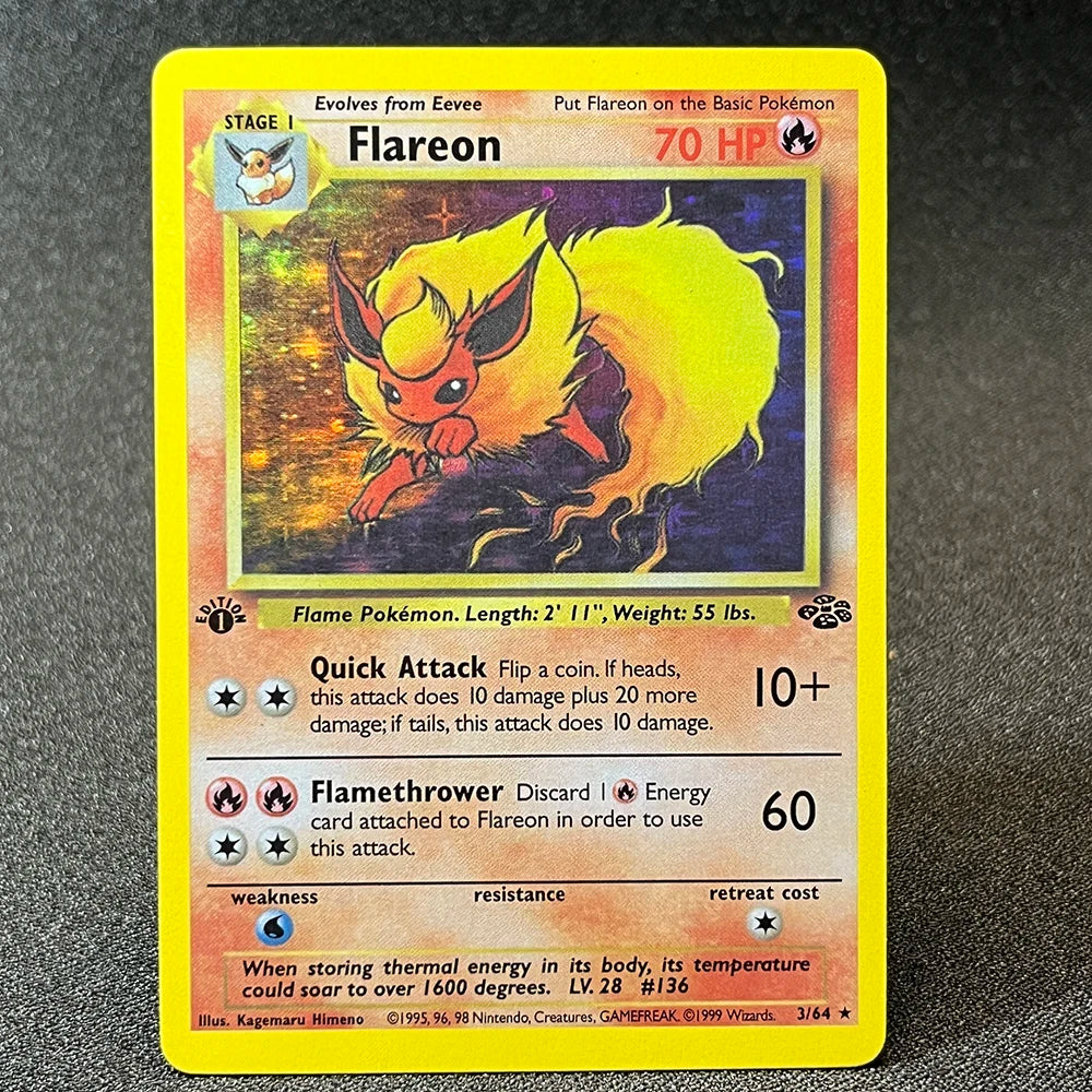 PKM Foil Cards Charizard Blastoise Venusaur Alakazam Mewtwo Zapdos Raichu 1996 1st Edition Game Collection PTCG Proxy Cards