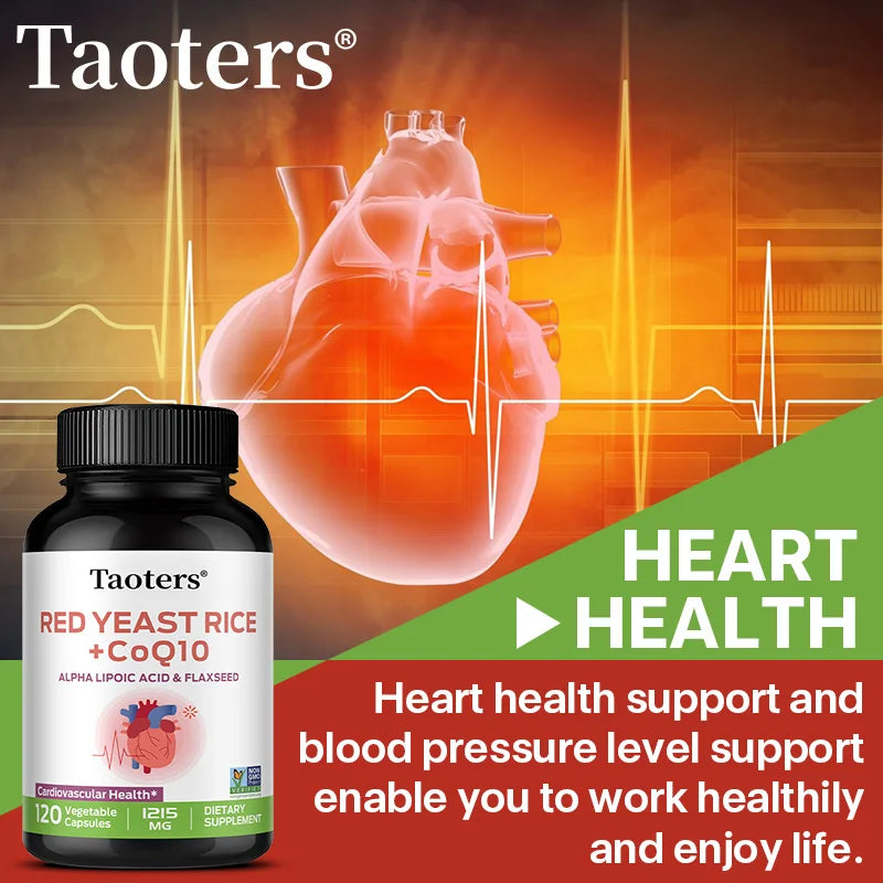 Red Yeast Rice Extract, Containing Coenzyme Q10, Has Antioxidant Effects, Supports Heart Health, and Balances Blood Pressure
