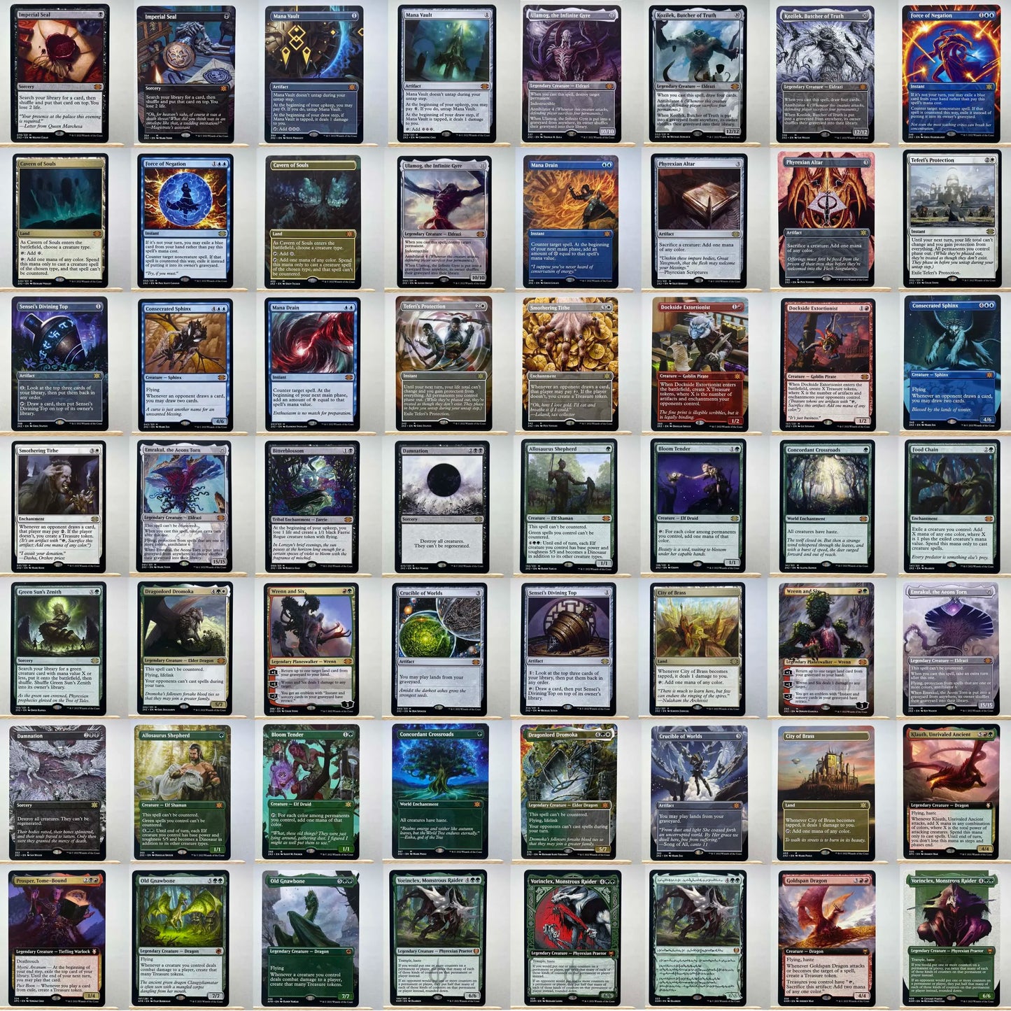 Whole Set TCG Cards for Home Play Proxy magical power9 beta fetch lands VMA dual shock land The One Ring gathering Sol Ring