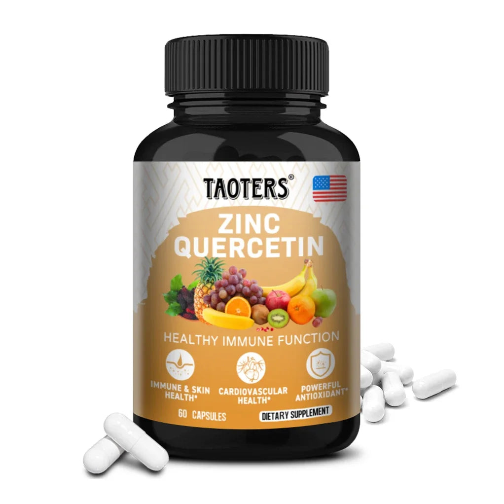 Quercetin Antioxidant Supplements Lung Support Cardiovascular Skin Health Immune Function Anti-Inflammatory Beauty & Health Zinc
