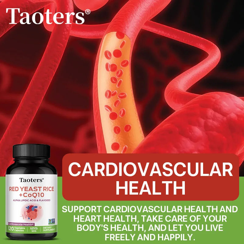 Red Yeast Rice Extract, Containing Coenzyme Q10, Has Antioxidant Effects, Supports Heart Health, and Balances Blood Pressure
