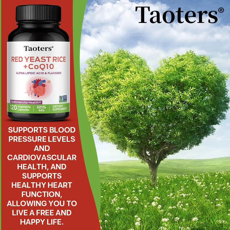 Red Yeast Rice Extract, Containing Coenzyme Q10, Has Antioxidant Effects, Supports Heart Health, and Balances Blood Pressure
