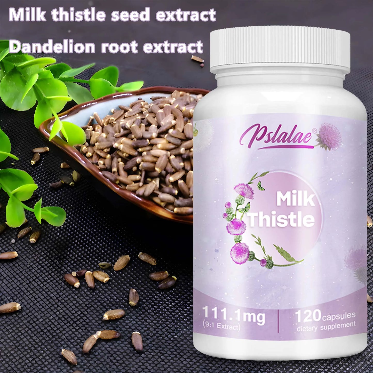 Milk Thistle - with Dandelion - Support Liver Detox Cleansing and Repair,Aids Digestion and Elimination of Toxins - 120 Capsules