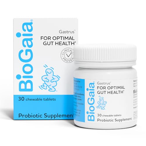 BioGaia Gastrus Gut Health Probiotic | Eases Abdominal Discomfort, Gas & Bloating | Promotes Regularity & a Healthy Gut | Contributes to a Balanced Microbiome | Backed by 30 Years of Research