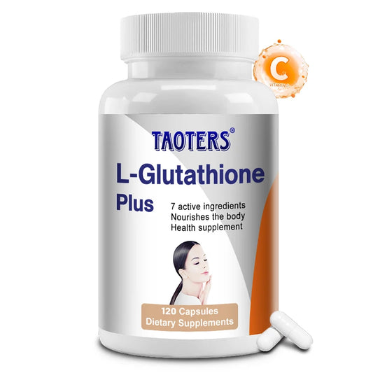 L-Glutathione supplement, antioxidant, supports immune system, skin and overall health, inhibits melanin production