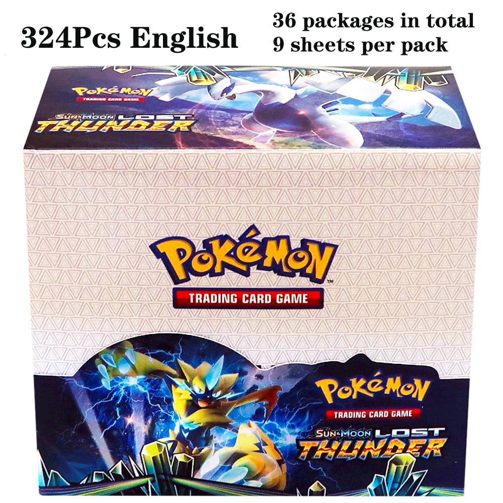324Pcs/box Pokemon TCG: Sun & Moon Lost Thunder English Trading Card Game Booster Box Collectible Kids Toys Gift