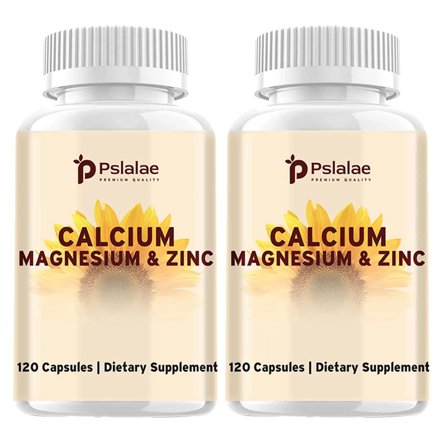 High Potency Calcium, Magnesium and Zinc - Strengthen Bones, Muscles and Teeth, Enhance Immunity - 120 Capsules